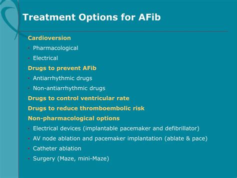Treatment Options for Afib