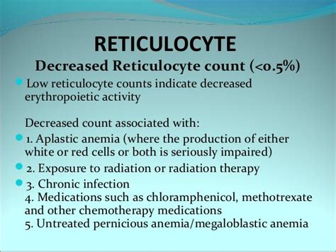 Treatment Options for Low Reticulocyte Count