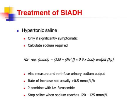 Treatment of SIADH