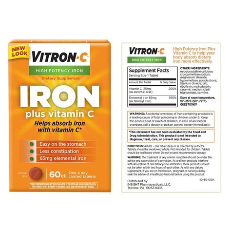 Types Of Iron Supplements With Vitamin C
