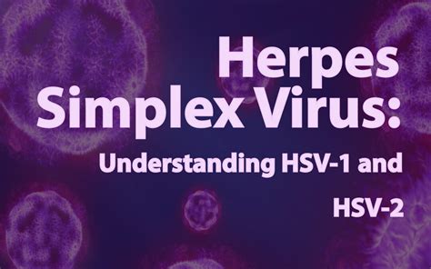 Understanding HSV-1 and HSV-2