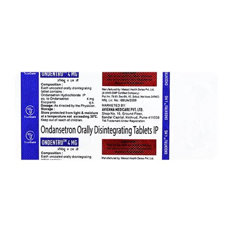 Uses of Ondansetron 4mg Orally Disintegrating Tablet