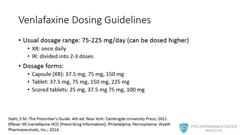 Venlafaxine Dosage