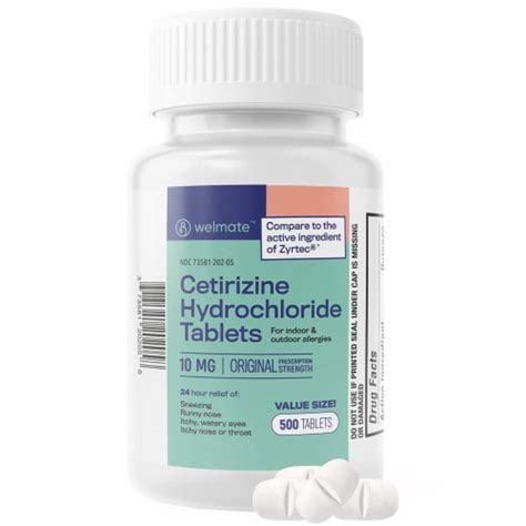 Working Mechanism of Cetirizine HCl 10mg Tablets