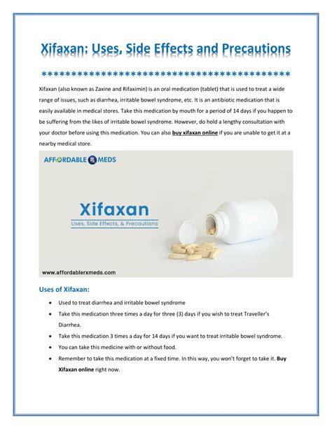 Xifaxan Side Effects