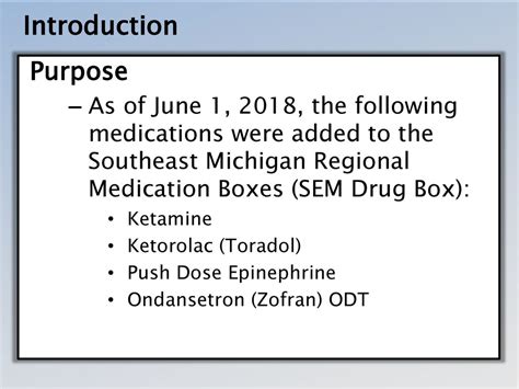Zofran Introduction