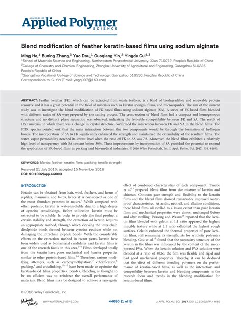 Research on Alginate