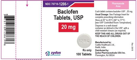 Baclofen medication