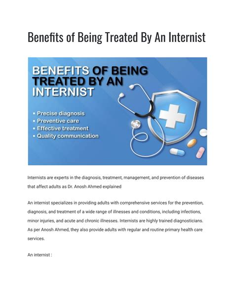 benefits of internist
