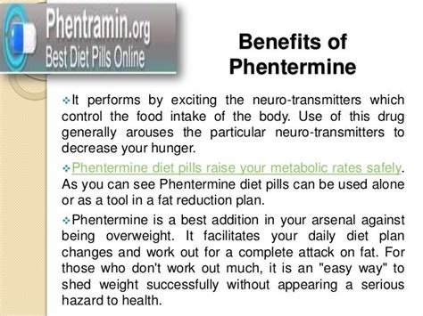 benefits of phentermine