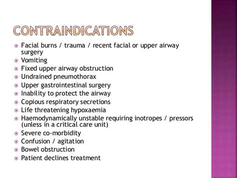 Bipap Contraindications