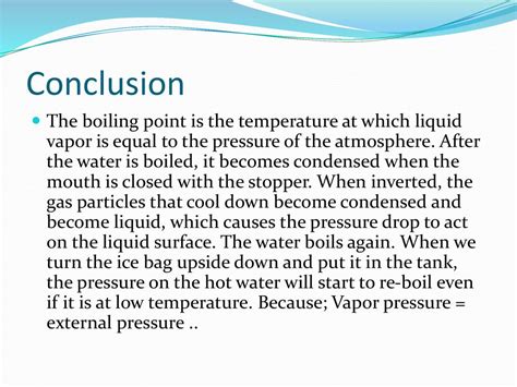 Boil Conclusion