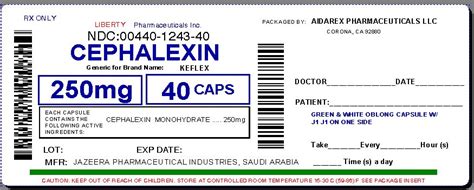 Cephalexin warnings