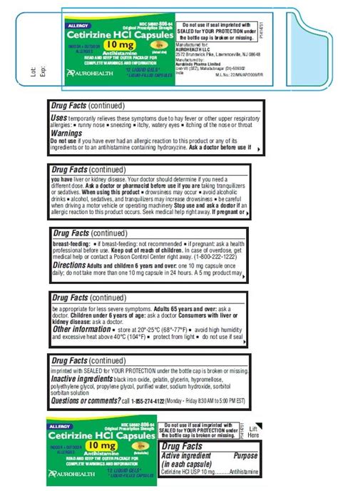 Cetirizine HCl safety information