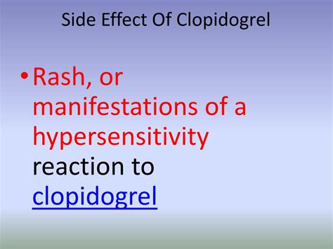 Clopidogrel Side Effects