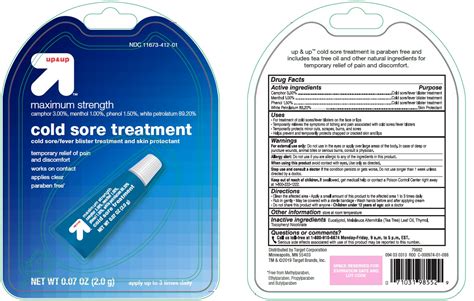 Cold sore medication relief