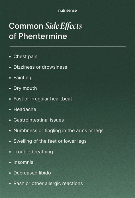 common phentermine side effects