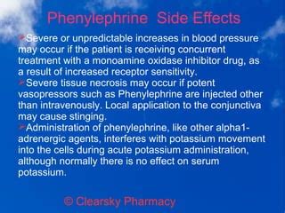 Common Phenylephrine Side Effects