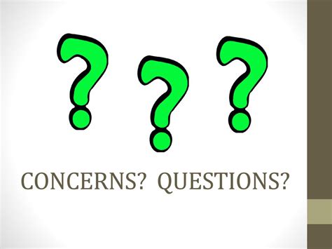 common questions and concerns