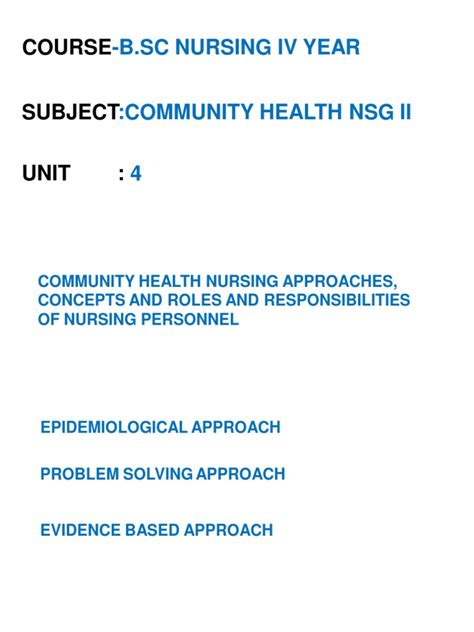 Community Health