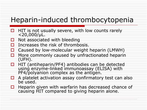 Complications of heparin-induced thrombocytopenia