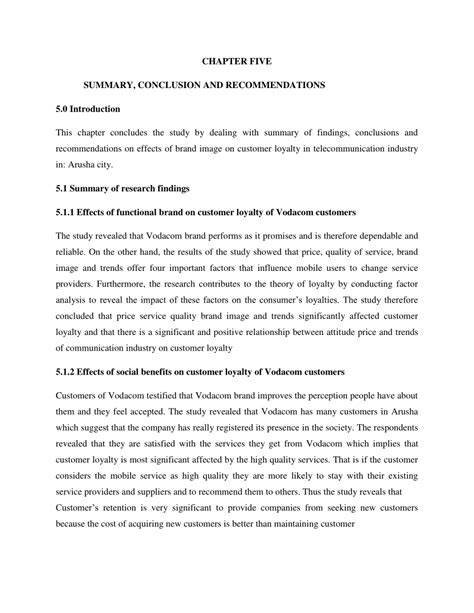 conclusion and recommendations