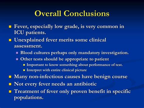Conclusion on Fever