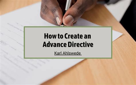 Creating an Advanced Directive
