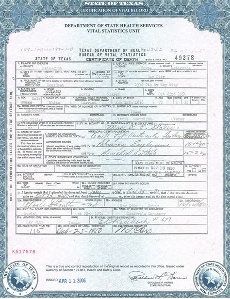 death records