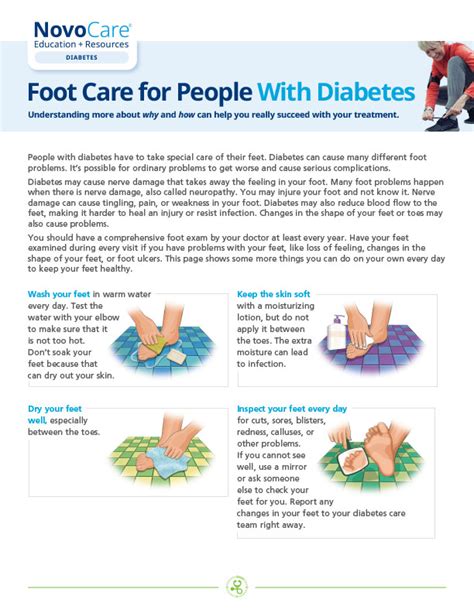 Diabetic foot care examples