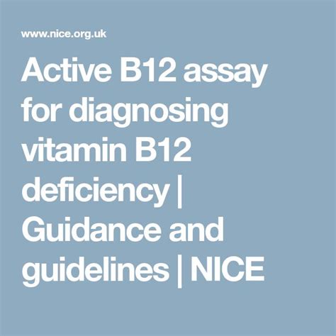 Diagnosing Vitamin B12 Deficiency