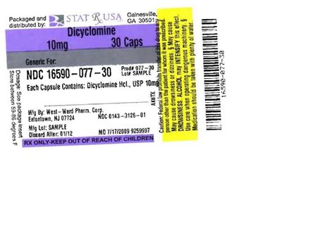 Dicyclomine Warnings