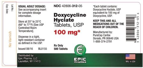 doxycycline hyclate 100mg side effects