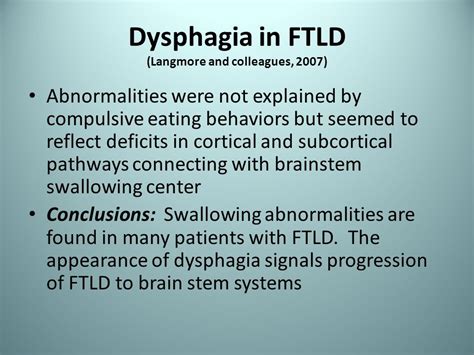 Dysphagia Conclusion