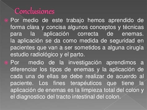 enema conclusion