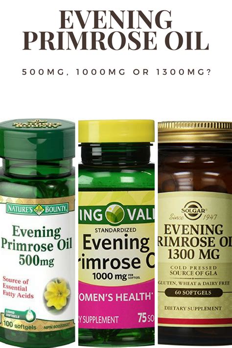evening primrose oil dosage