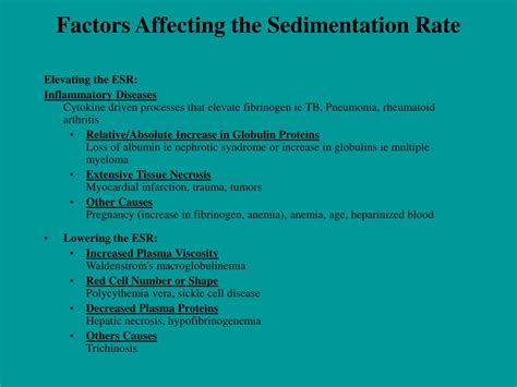 Factors Influencing Sedimentation Rate