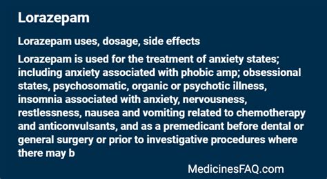 Lorazepam FAQs
