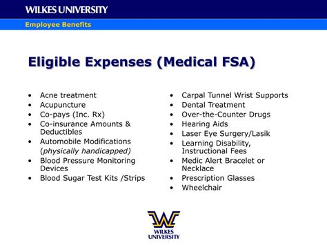 FSA Eligible Expenses