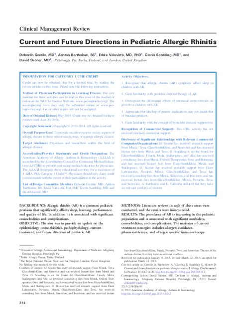 future directions non-allergic rhinitis