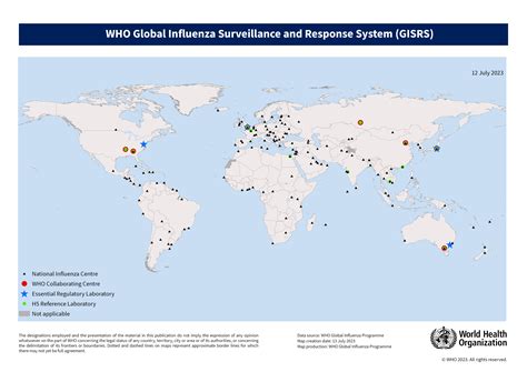 Global flu surveillance graph