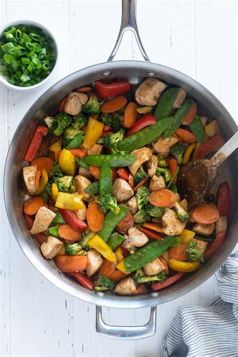 grilled chicken and vegetable stir-fry