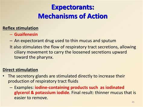Guaifenesin Mechanism of Action
