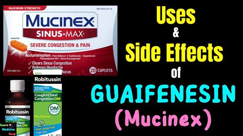 Guaifenesin Side Effects and Interactions