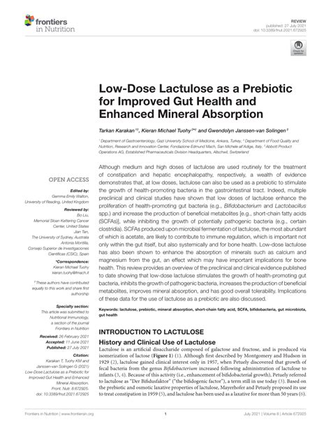 Gut health and lactulose