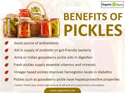 Health Benefits of Pickles