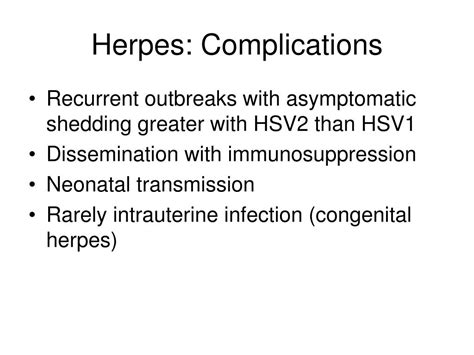 Herpes complications
