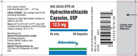 Hydrochlorothiazide 12.5 mg side effects