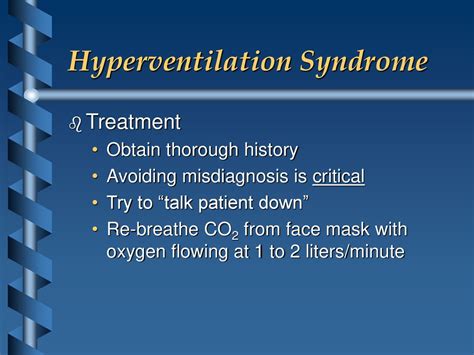 Hyperventilation Treatment