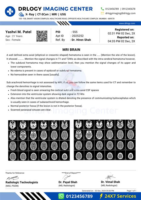 Interpreting the Results of a Head MRI Test